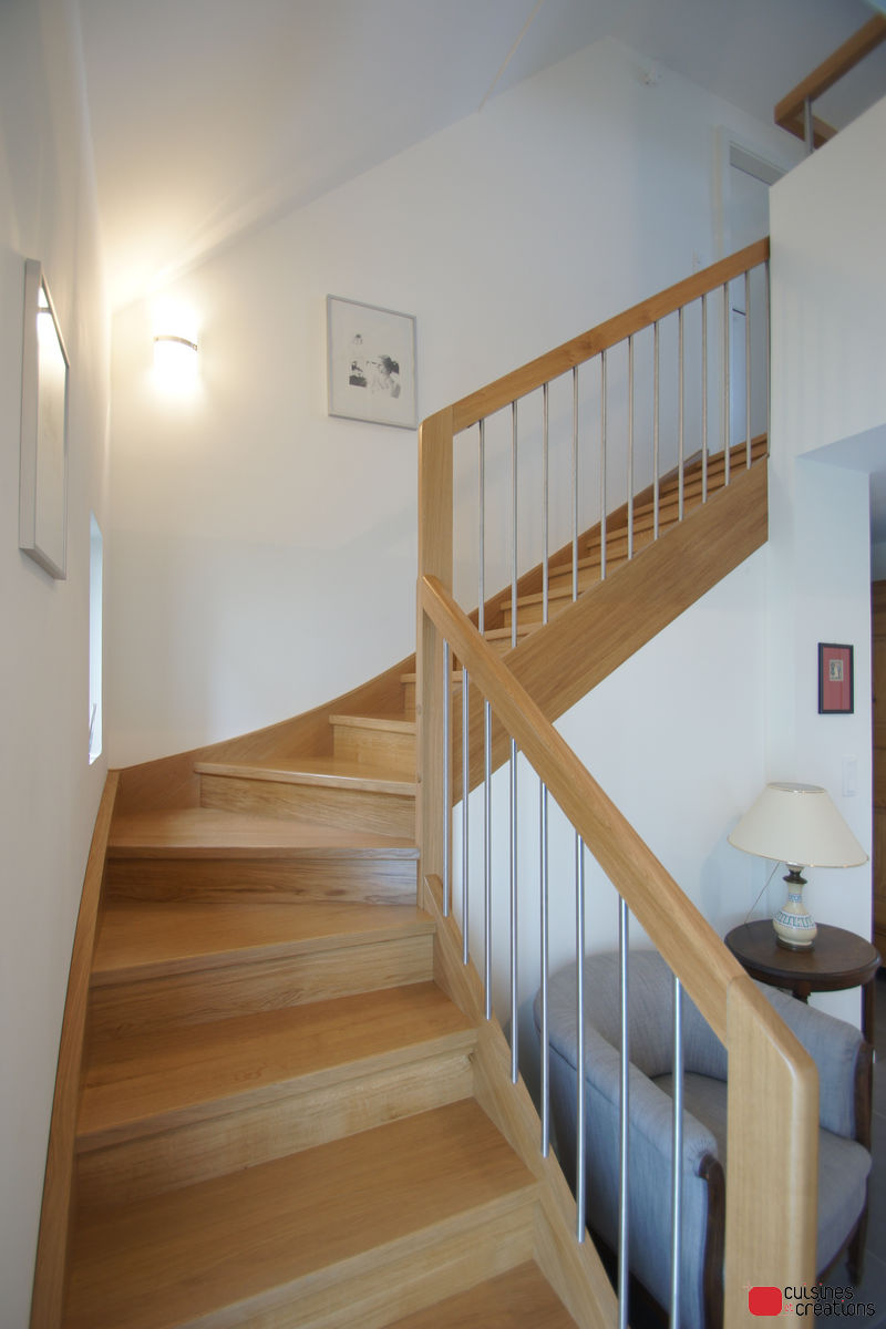 escalier bois avec angle